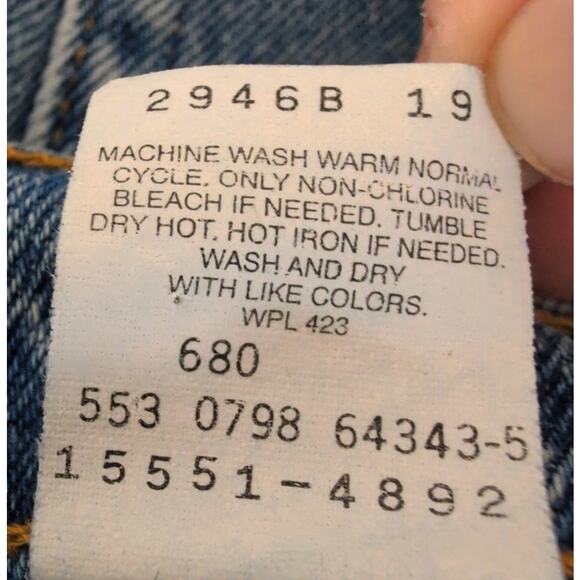 VTG 90s Levis 550 Denim Jeans Women 16L USA Made High Rise Relaxed Fit Tapered - Picture 6 of 6